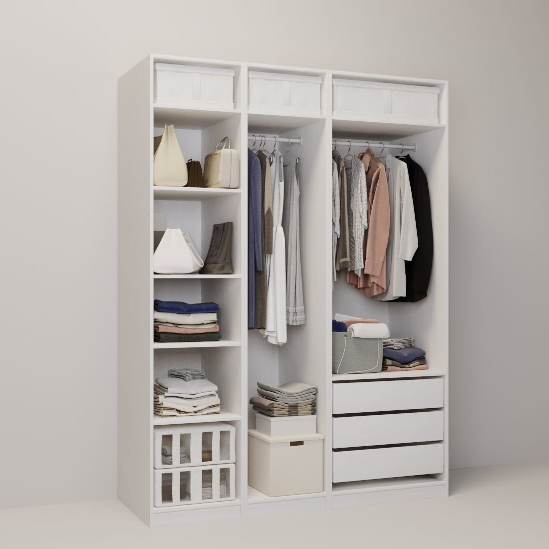 wardrobe  clothes 3D model_1