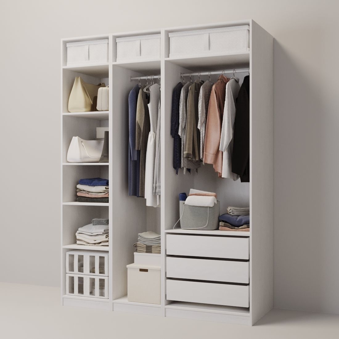 wardrobe  clothes 3D model_2