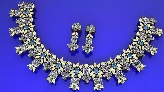 Diamond Satting Beautiful Neckless-Earring