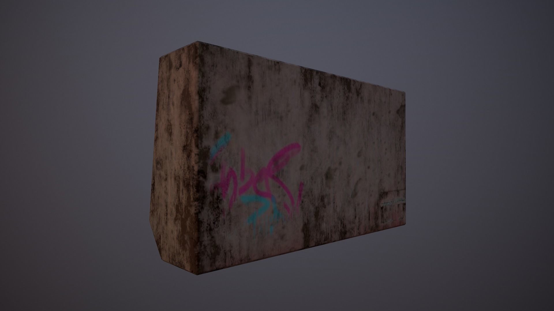 Street Barricade Low-poly 3D model_7