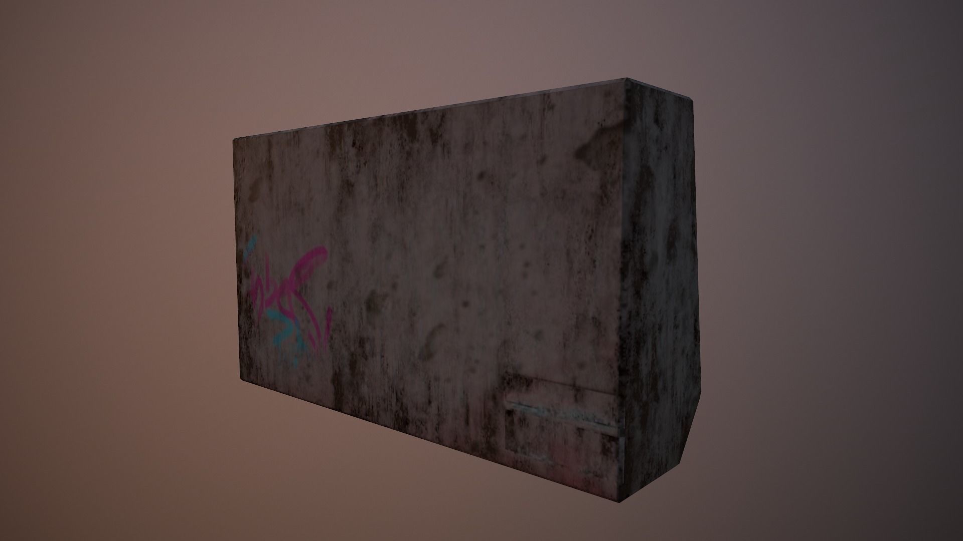 Street Barricade Low-poly 3D model_6