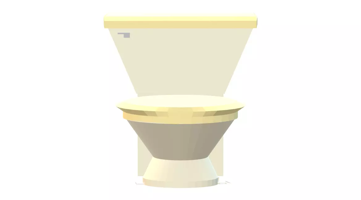 bathroom toilet Low-poly 3D model_0