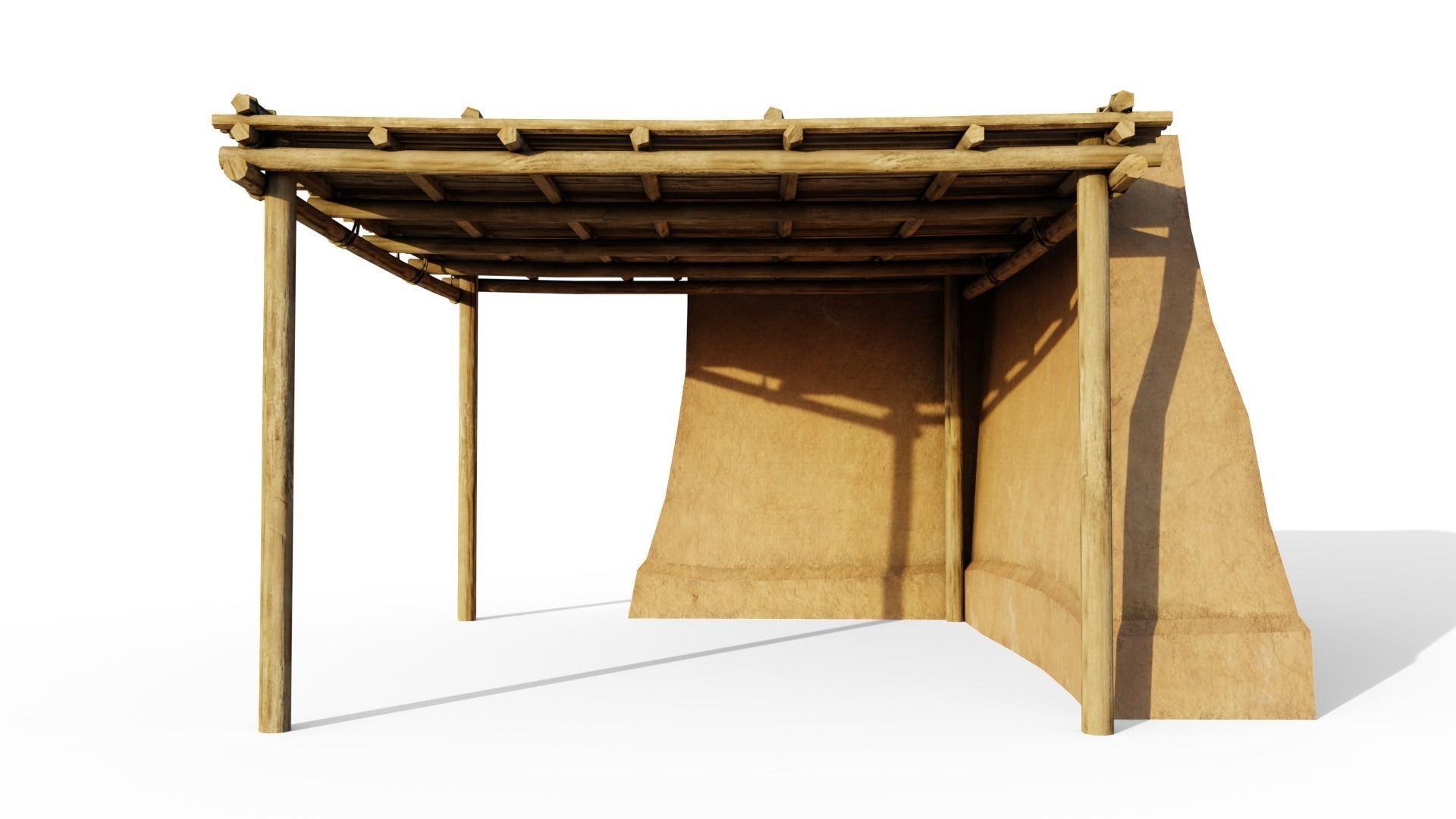 Basic Shelter Low-poly 3D model_6
