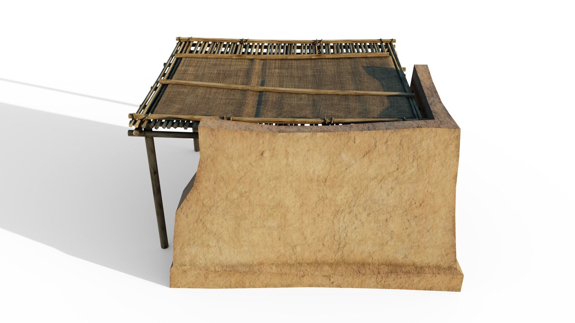 Basic Shelter Low-poly 3D model_8