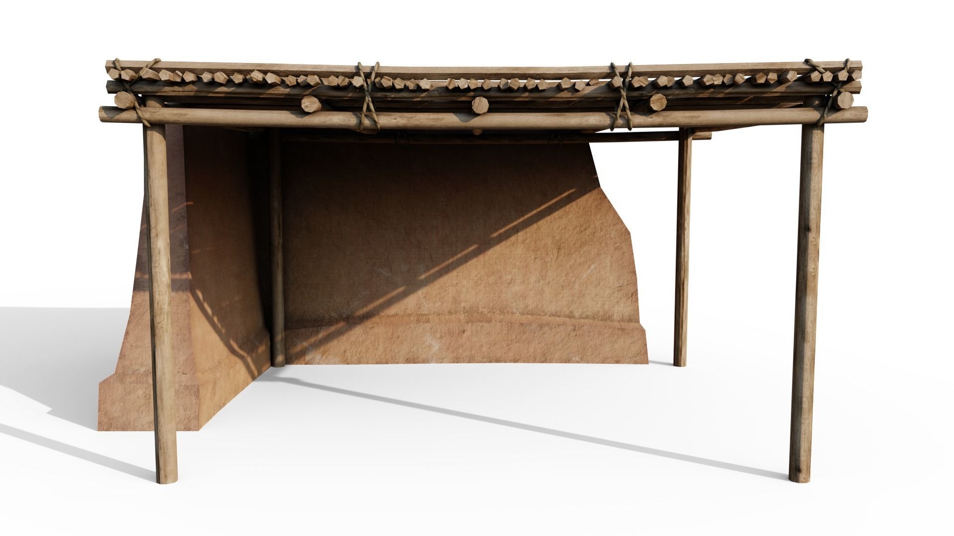 Basic Shelter Low-poly 3D model_3