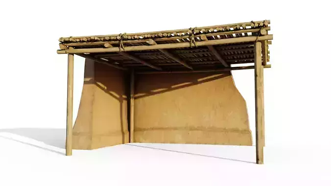 Basic Shelter Low-poly 3D model