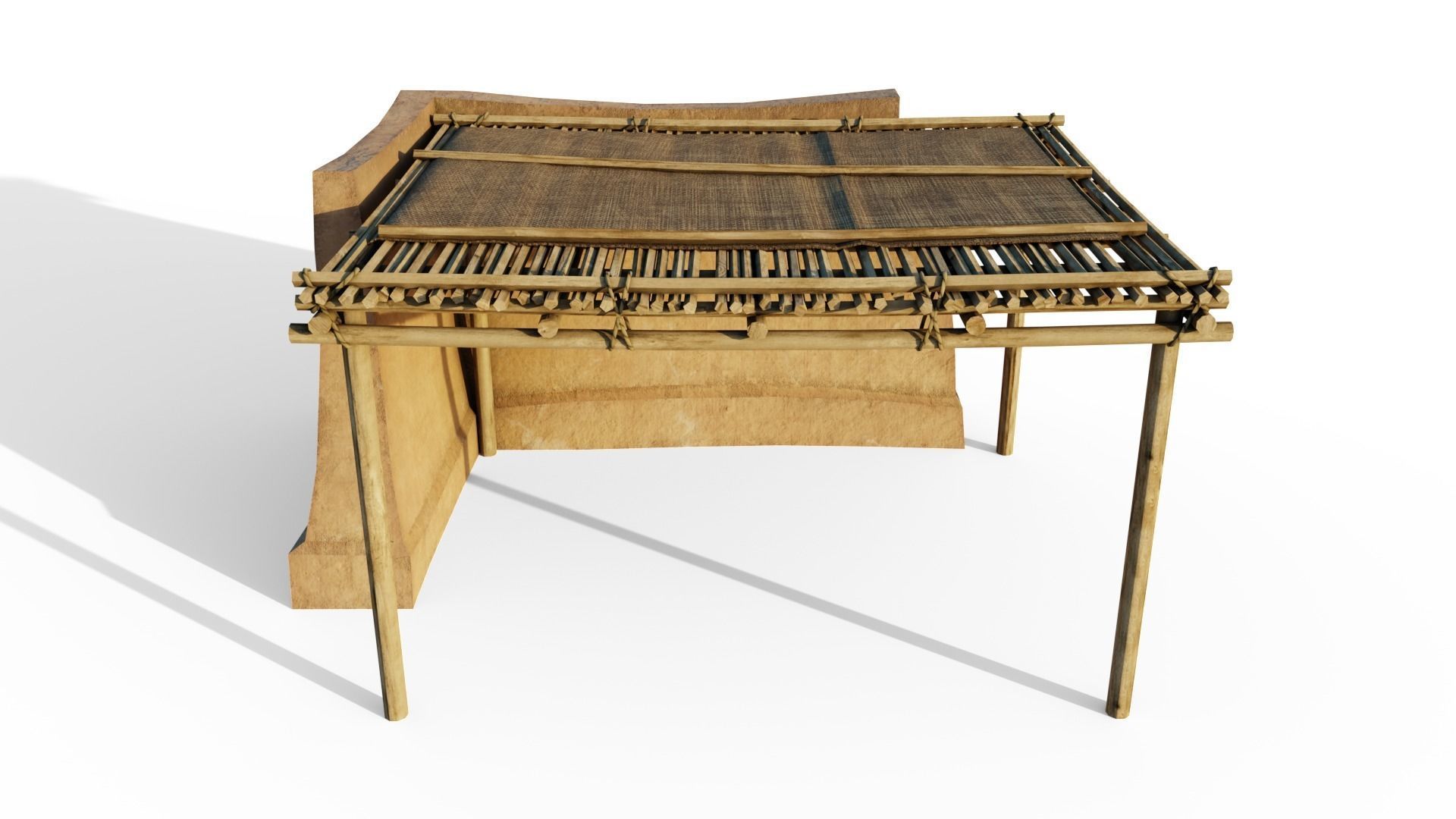 Basic Shelter Low-poly 3D model_10