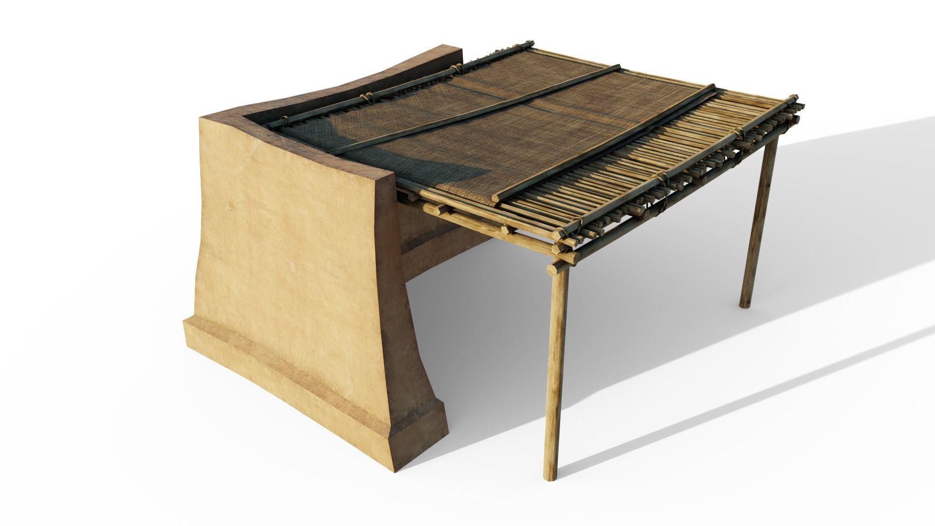 Basic Shelter Low-poly 3D model_9