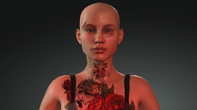 Carla - 4K Animasyon For game Low-poly 3D model Low-poly 3D model