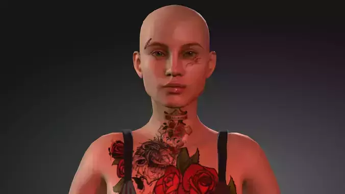 Carla - 4K Animasyon For game Low-poly 3D model Low-poly 3D model