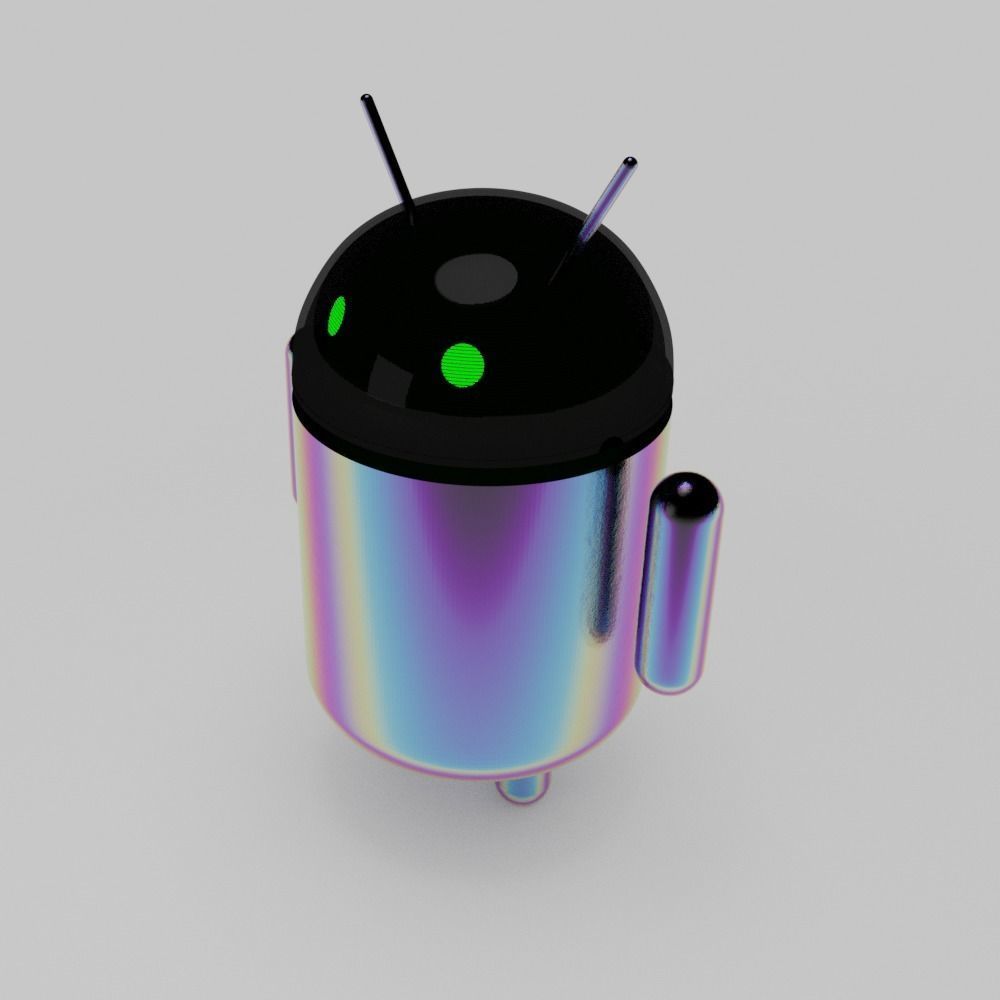 android model with eyes Free 3D model_2