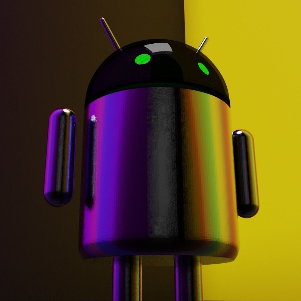 android model with eyes Free 3D model_5