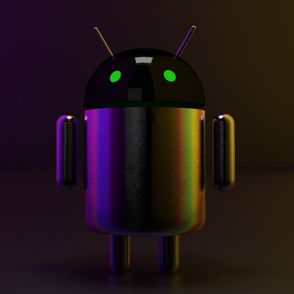 android model with eyes Free 3D model_6