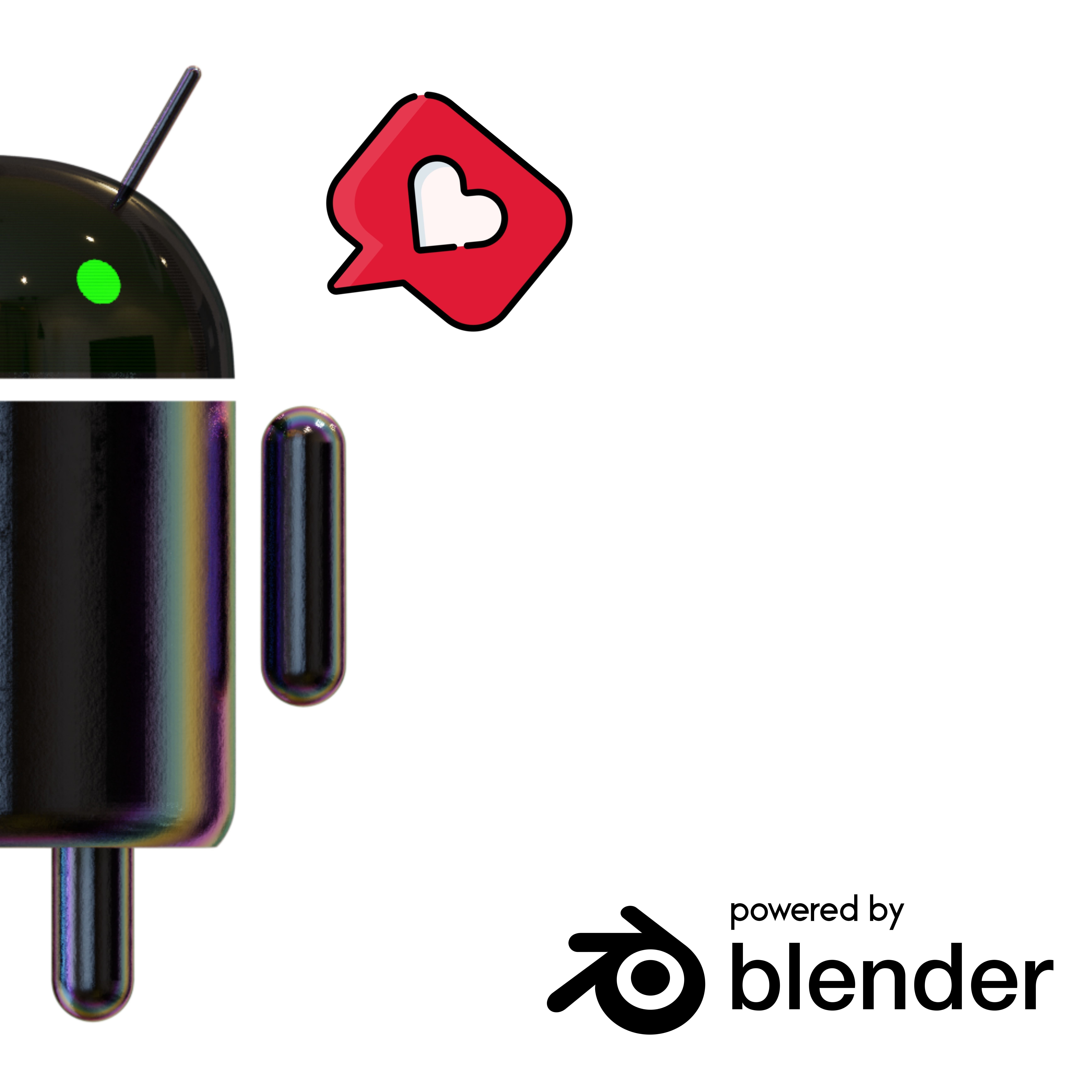 android model with eyes Free 3D model_8