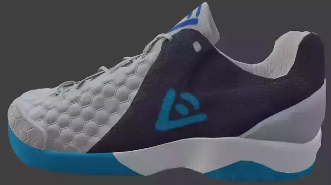Adidas basketball shoe with accents