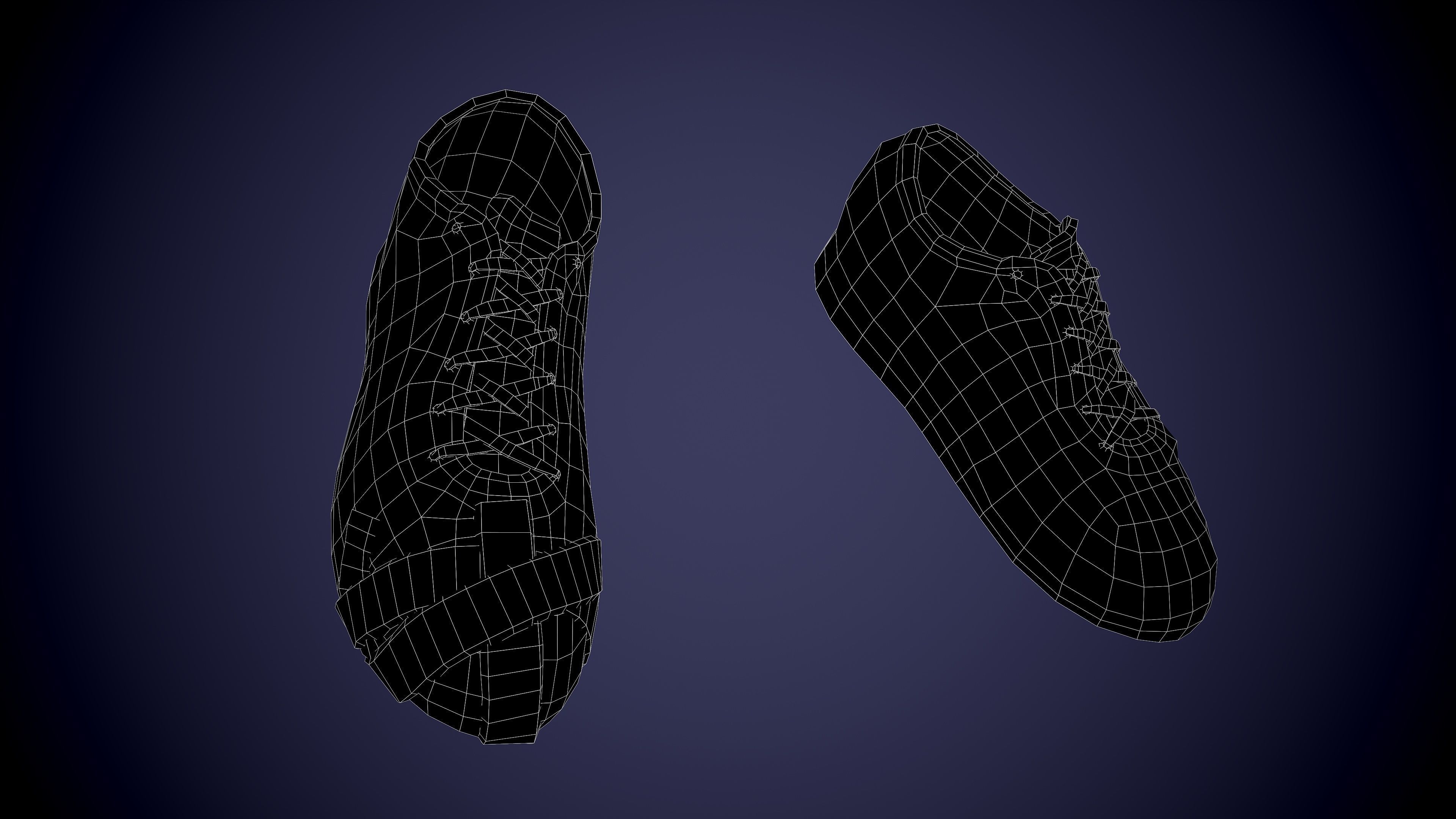 Post apocalyptic shoes Low-poly 3D model_22