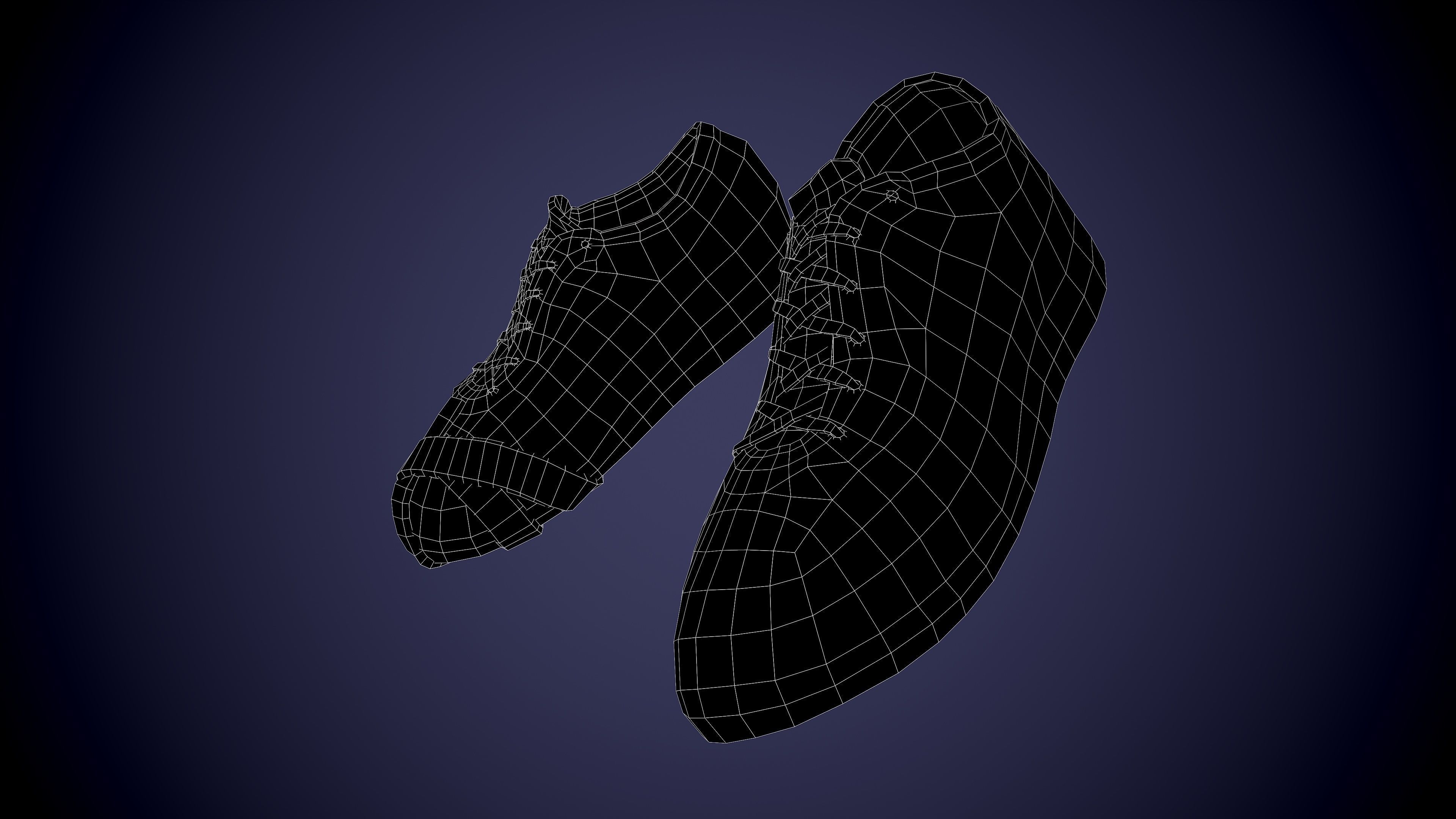 Post apocalyptic shoes Low-poly 3D model_24