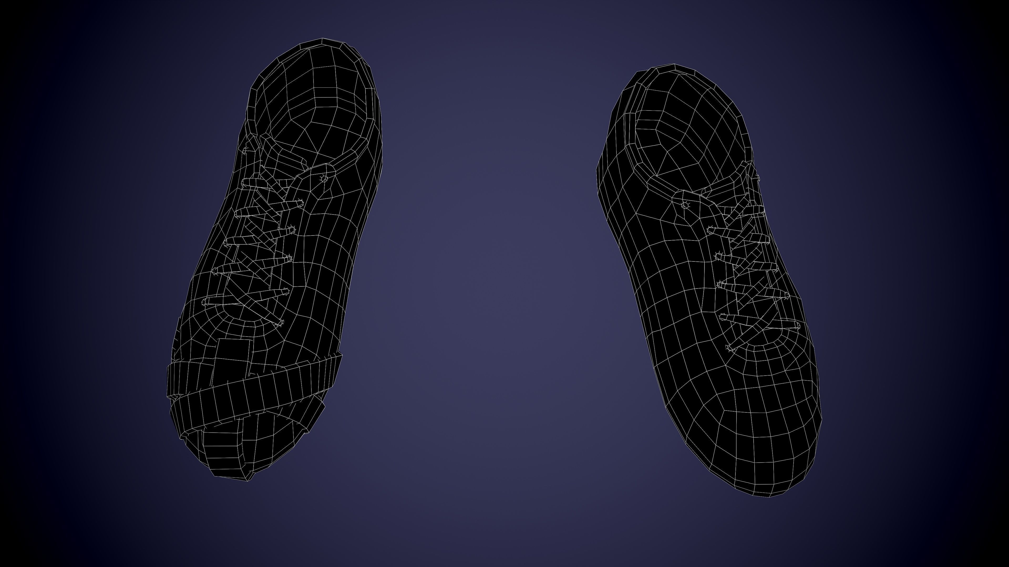 Post apocalyptic shoes Low-poly 3D model_23