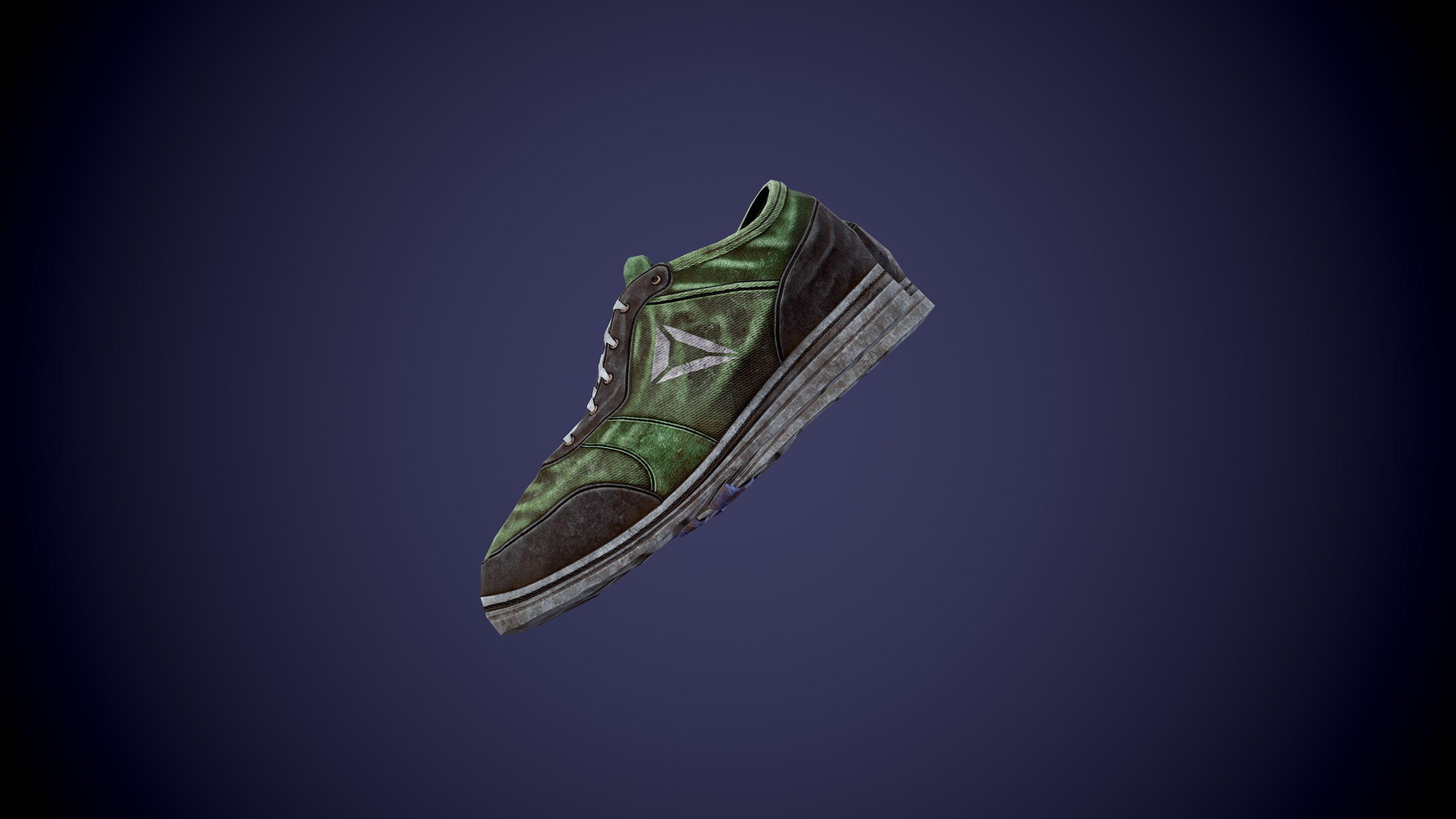 Post apocalyptic shoes Low-poly 3D model_9