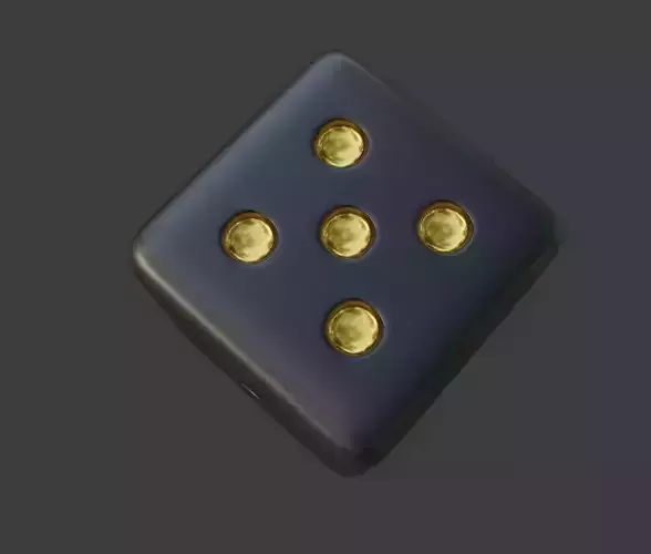 Dice black and gold