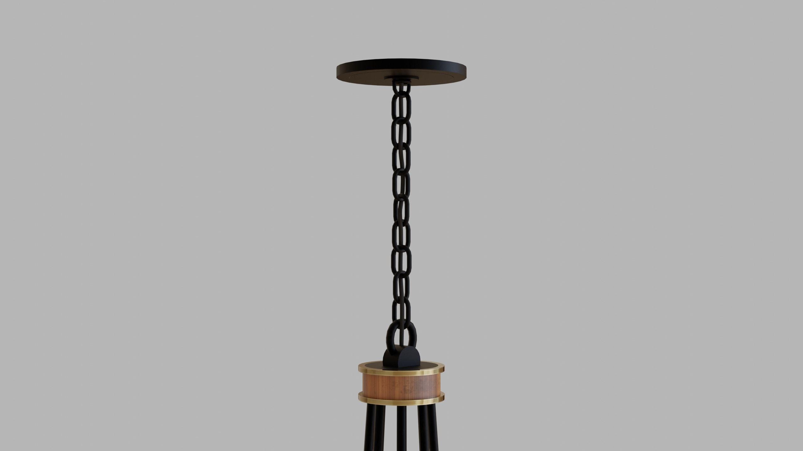 Chandelier set - Utopia acacia wood - Corbett Lighting 3D model_7