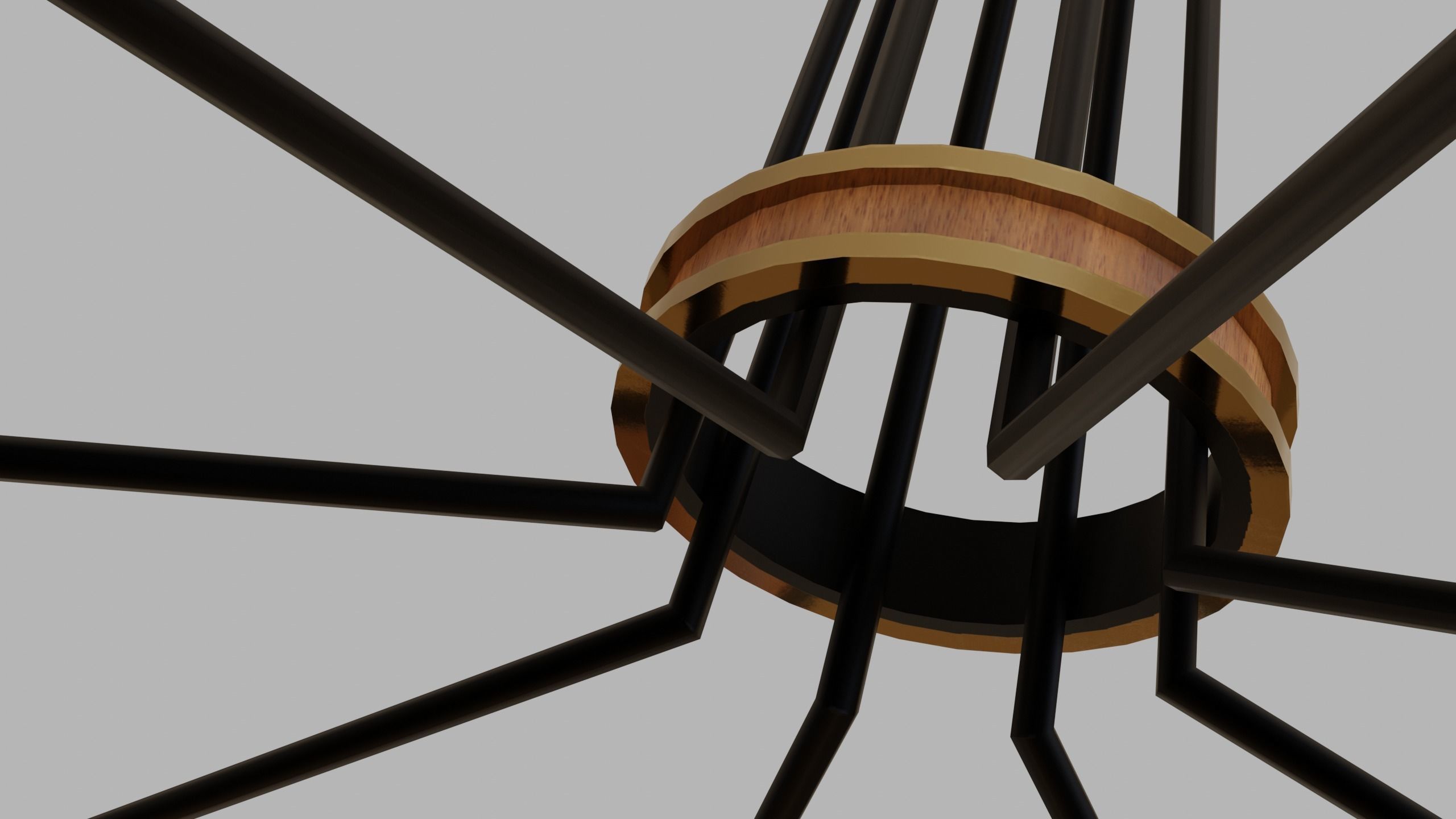 Chandelier set - Utopia acacia wood - Corbett Lighting 3D model_6