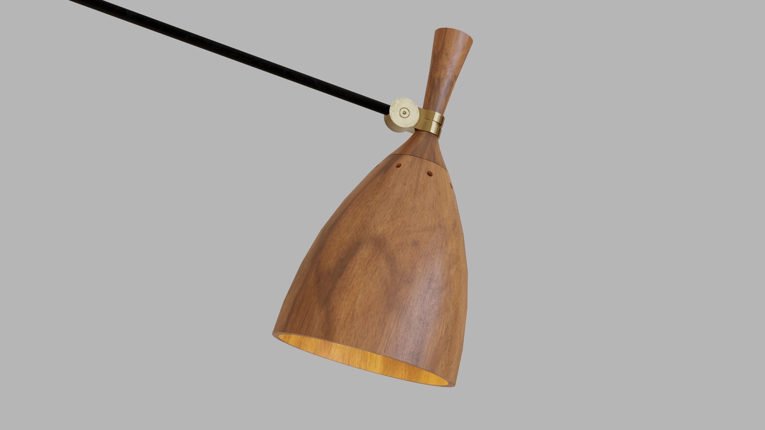 Chandelier set - Utopia acacia wood - Corbett Lighting 3D model_5