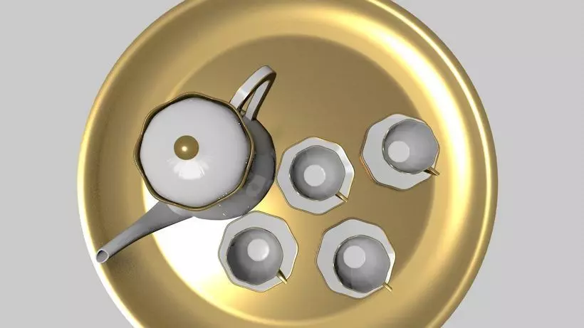 Tea set teapot 3D model