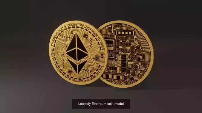 Cryptocurrency pack Bitcoin Dogecoin Ethereum Ripple 3D Model Collection