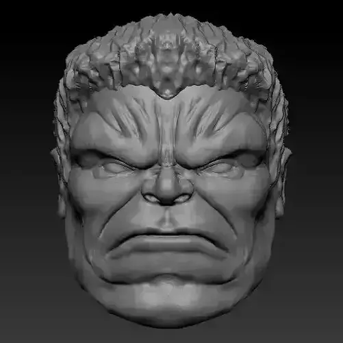 Red Hulk head sculpt 3D print model