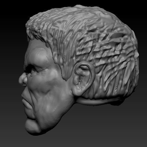 Red Hulk head sculpt 3D print model 3D model_1