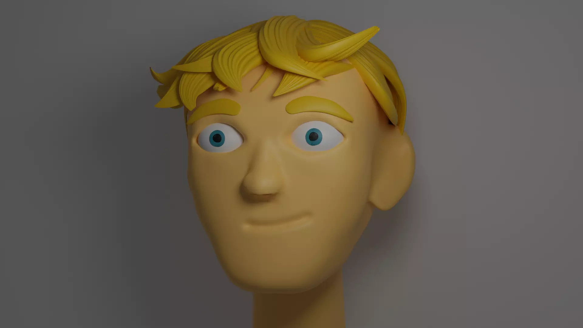 stylized head man Free 3D model