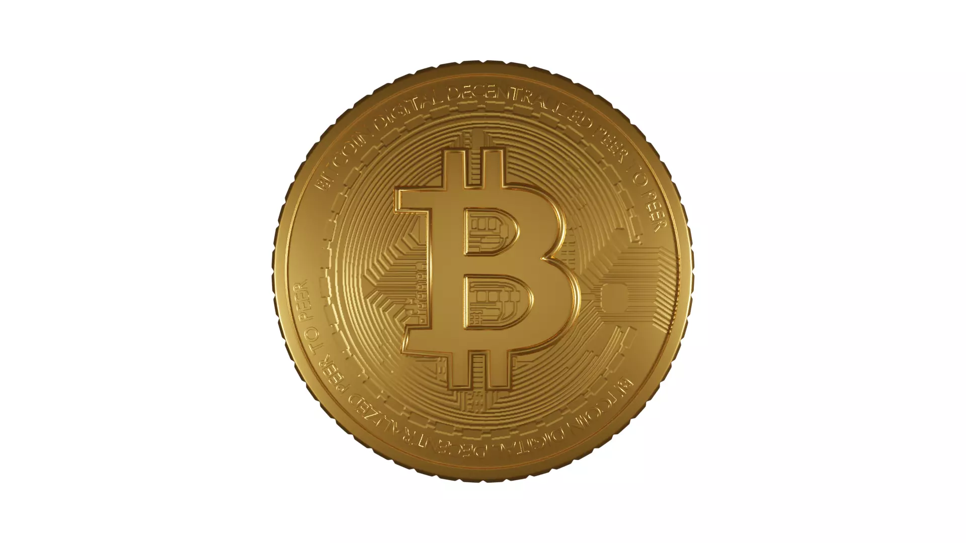 BTC coin Free 3D model