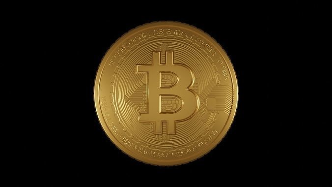 BTC coin Free 3D model