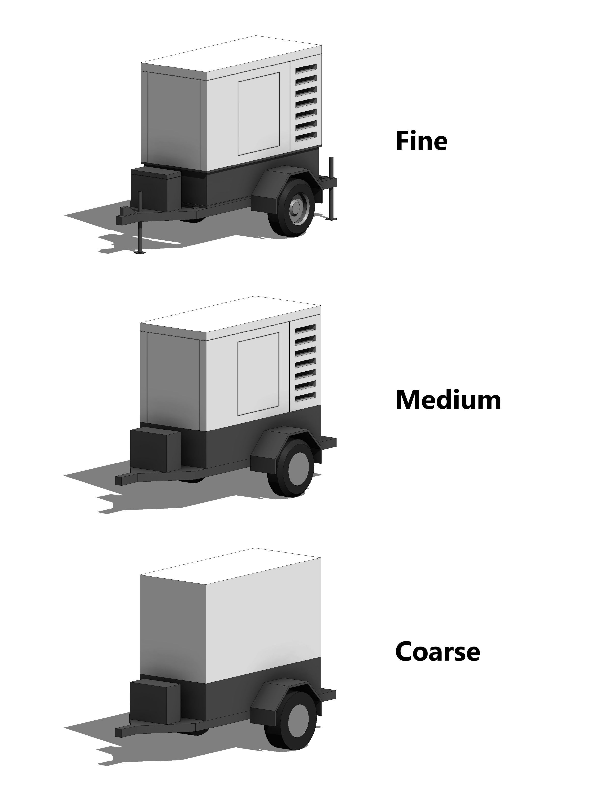 Towable Mobile Generator - Revit Family 3D model_2