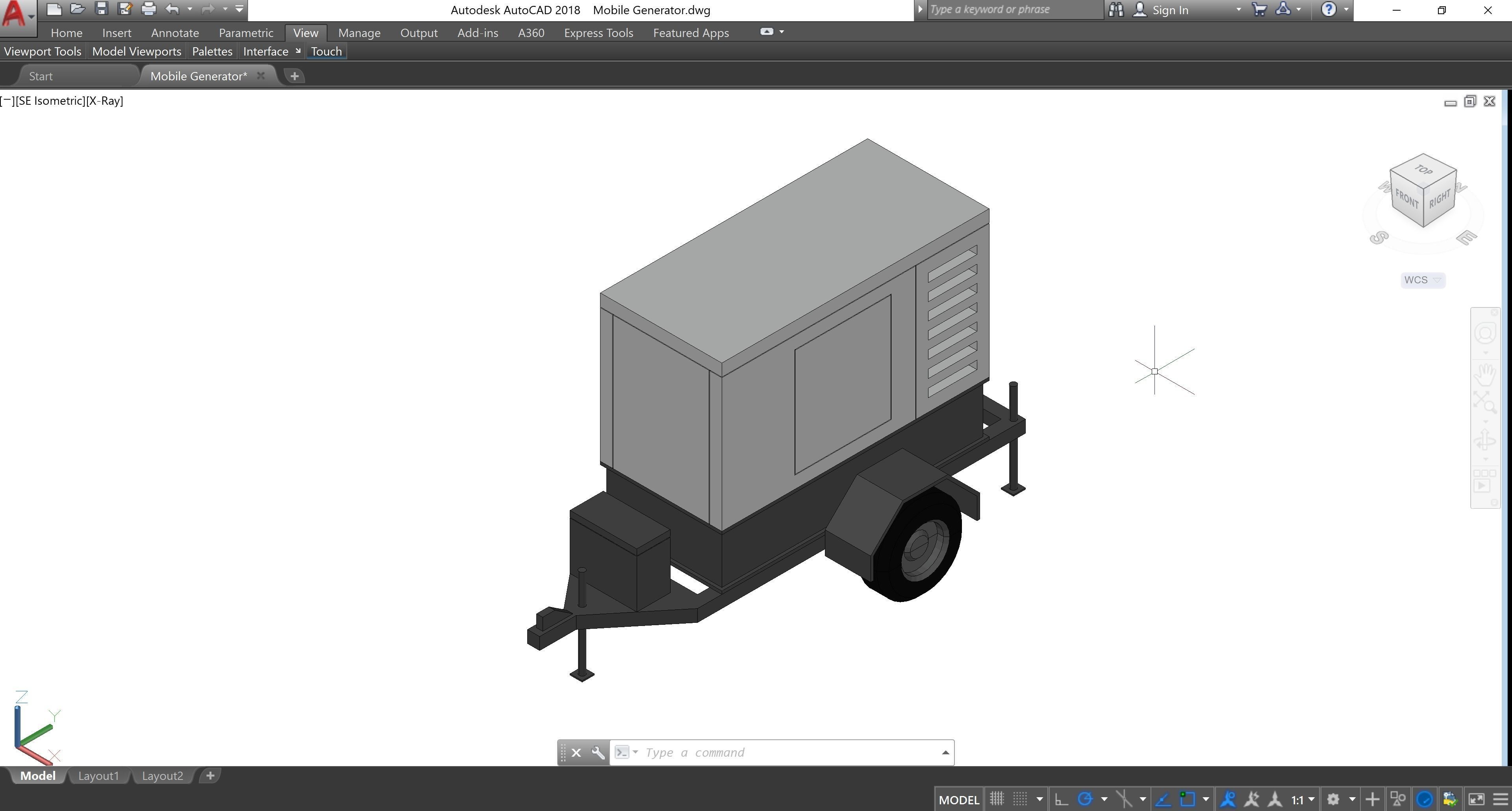 Towable Mobile Generator - Revit Family 3D model_7