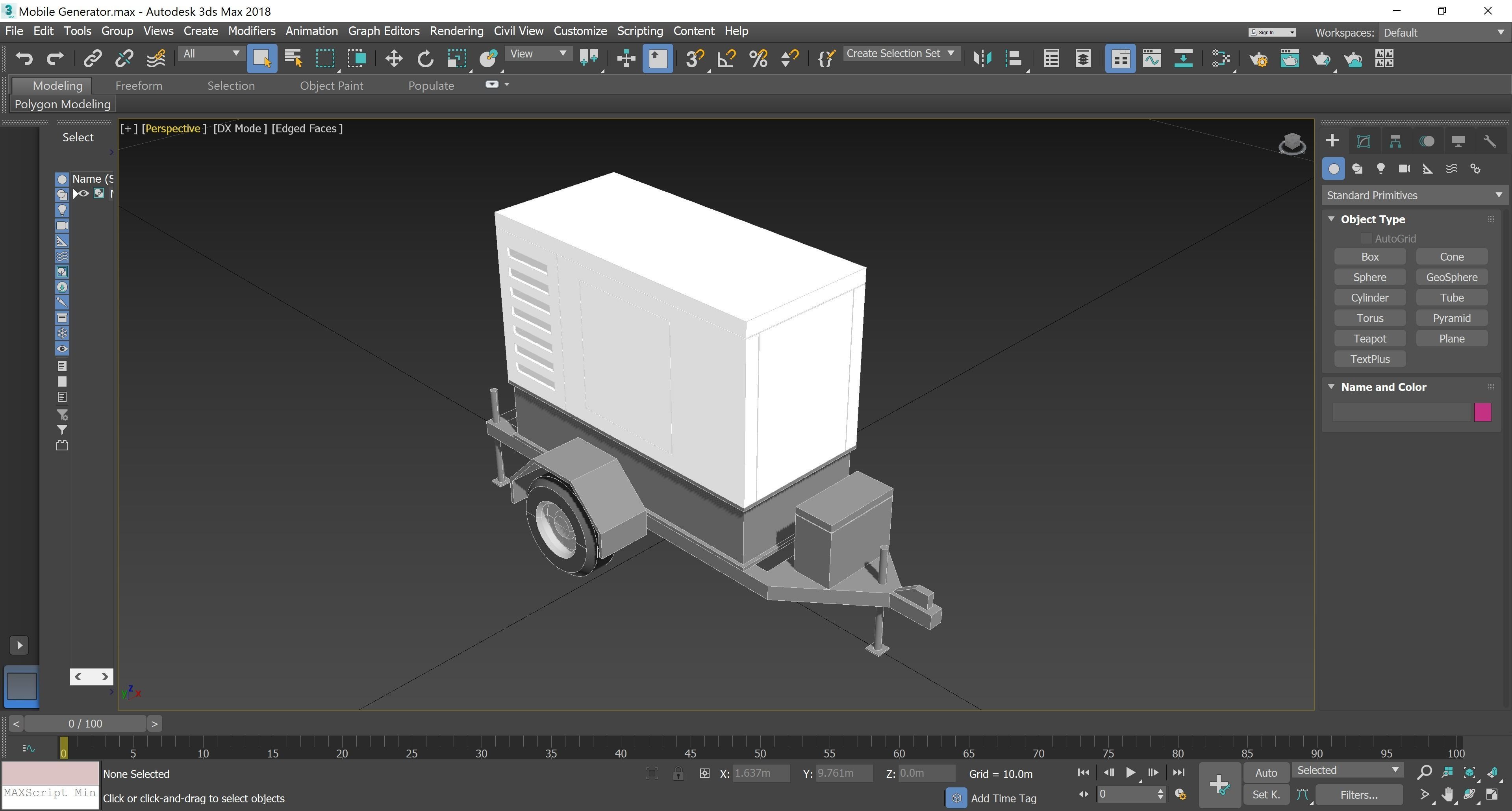 Towable Mobile Generator - Revit Family 3D model_6