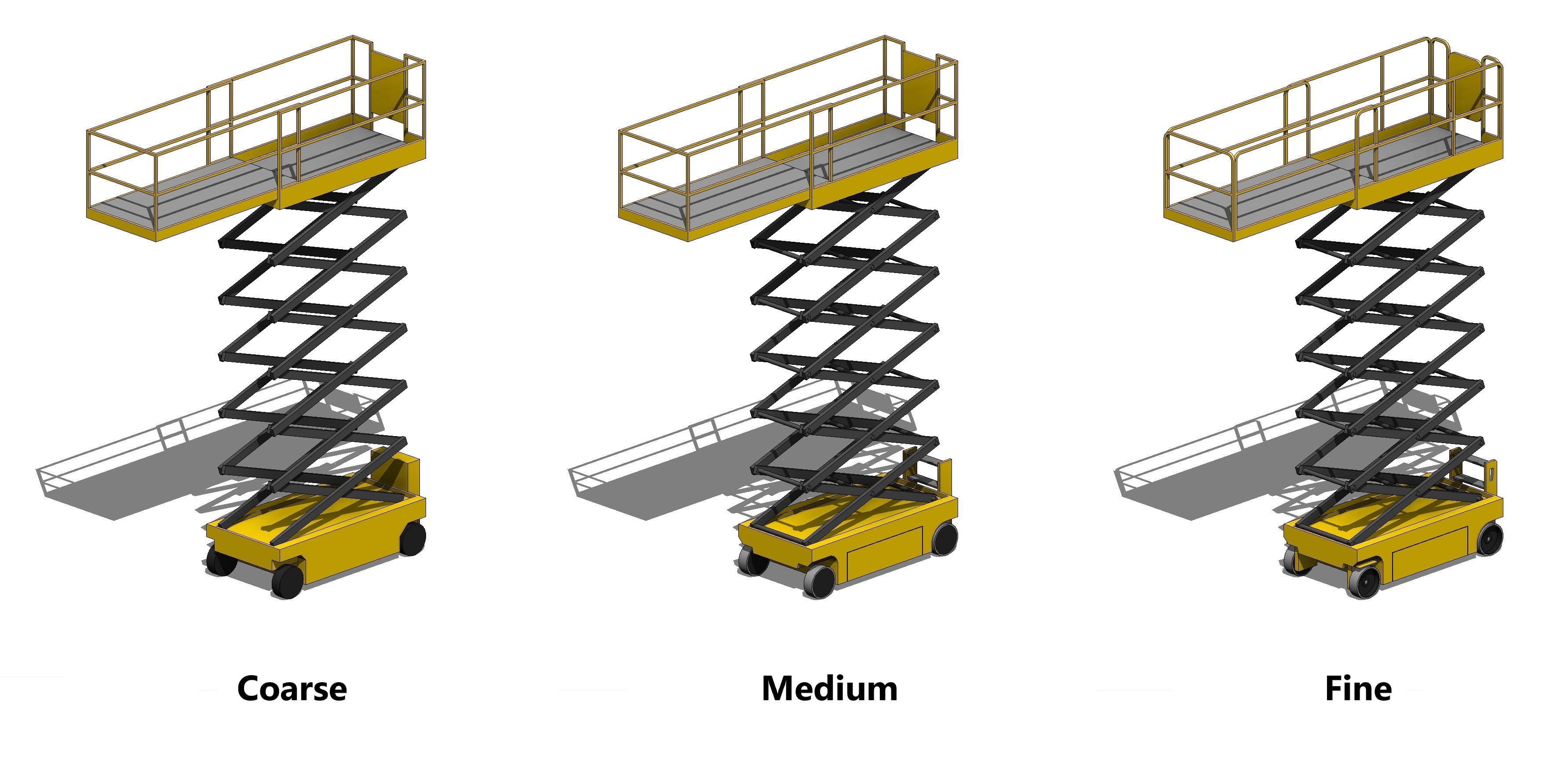 Mobile Scissor Lift Platform - Revit Family 3D model_4