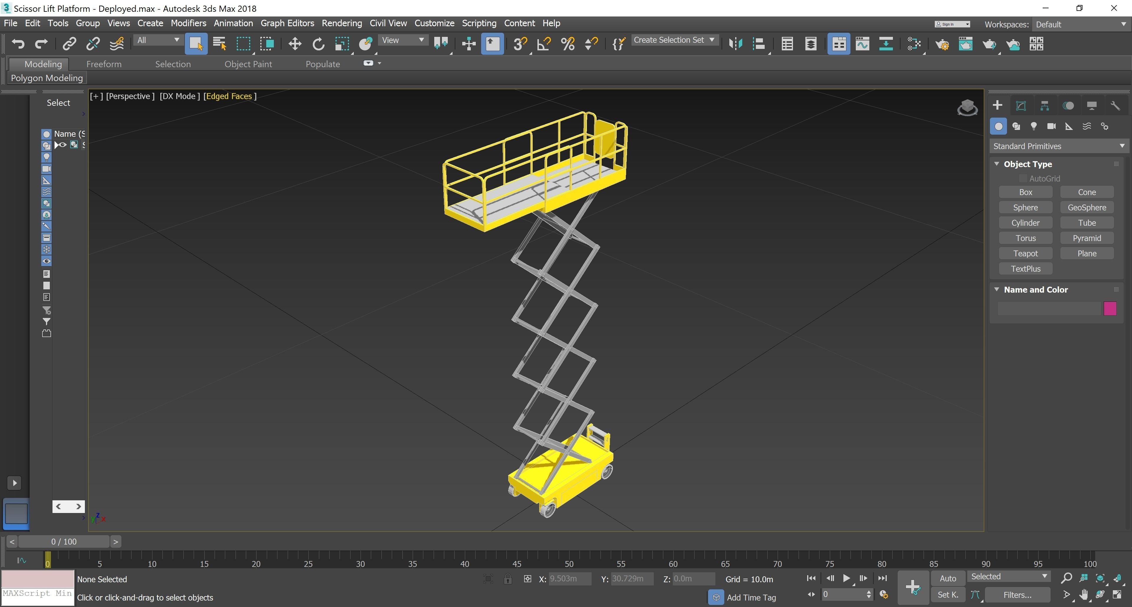 Mobile Scissor Lift Platform - Revit Family 3D model_6