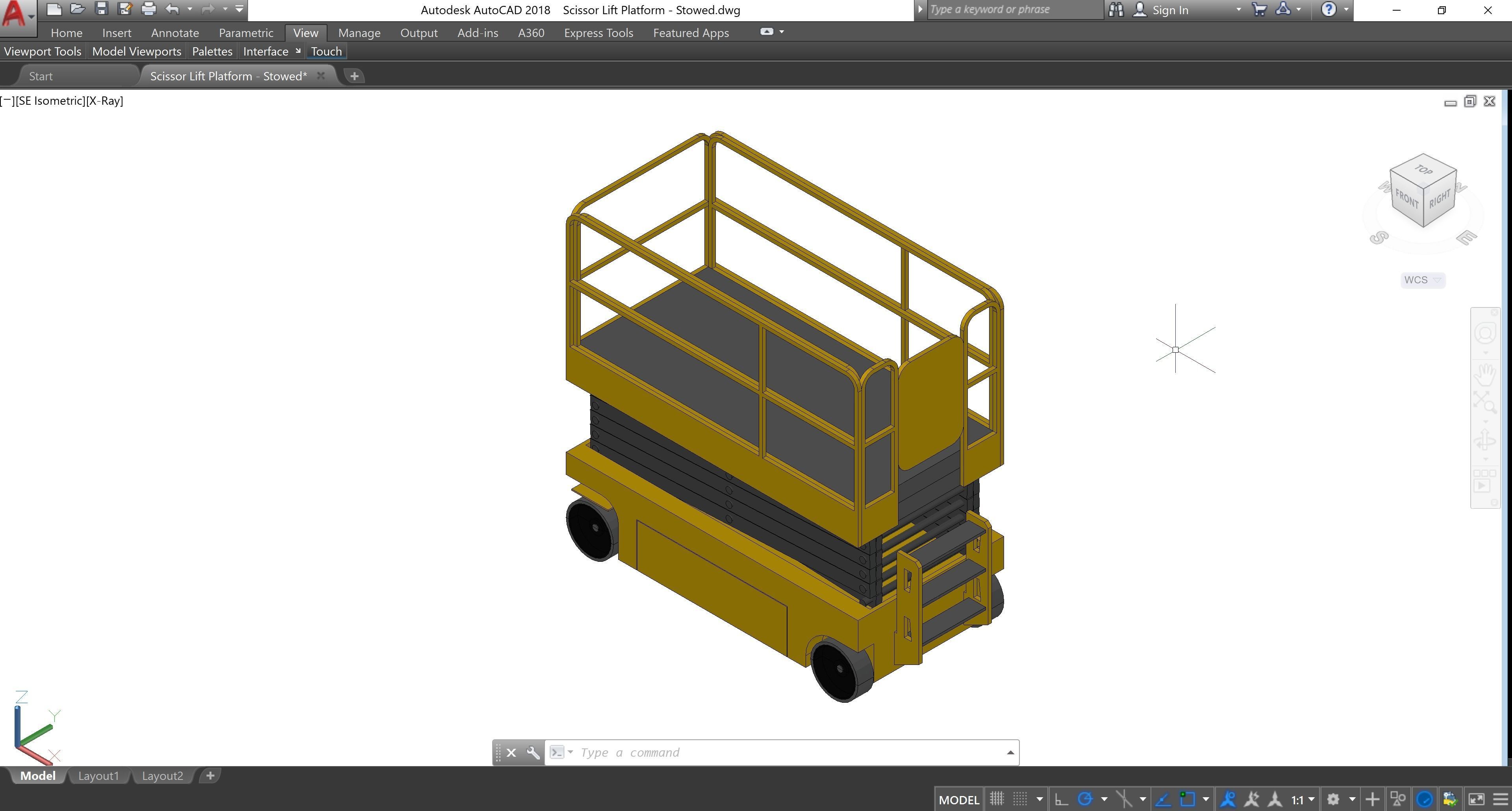 Mobile Scissor Lift Platform - Revit Family 3D model_9