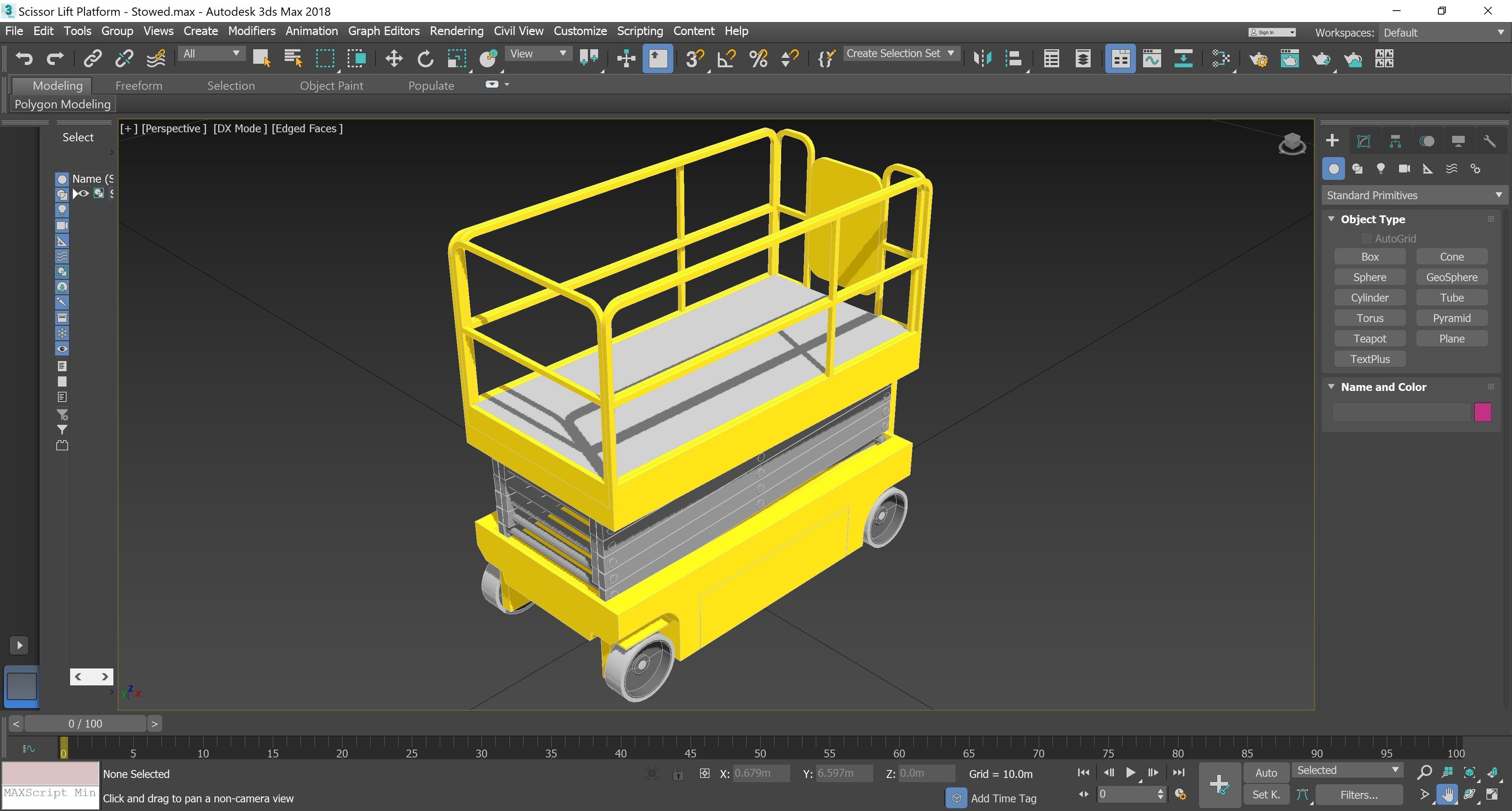 Mobile Scissor Lift Platform - Revit Family 3D model_7