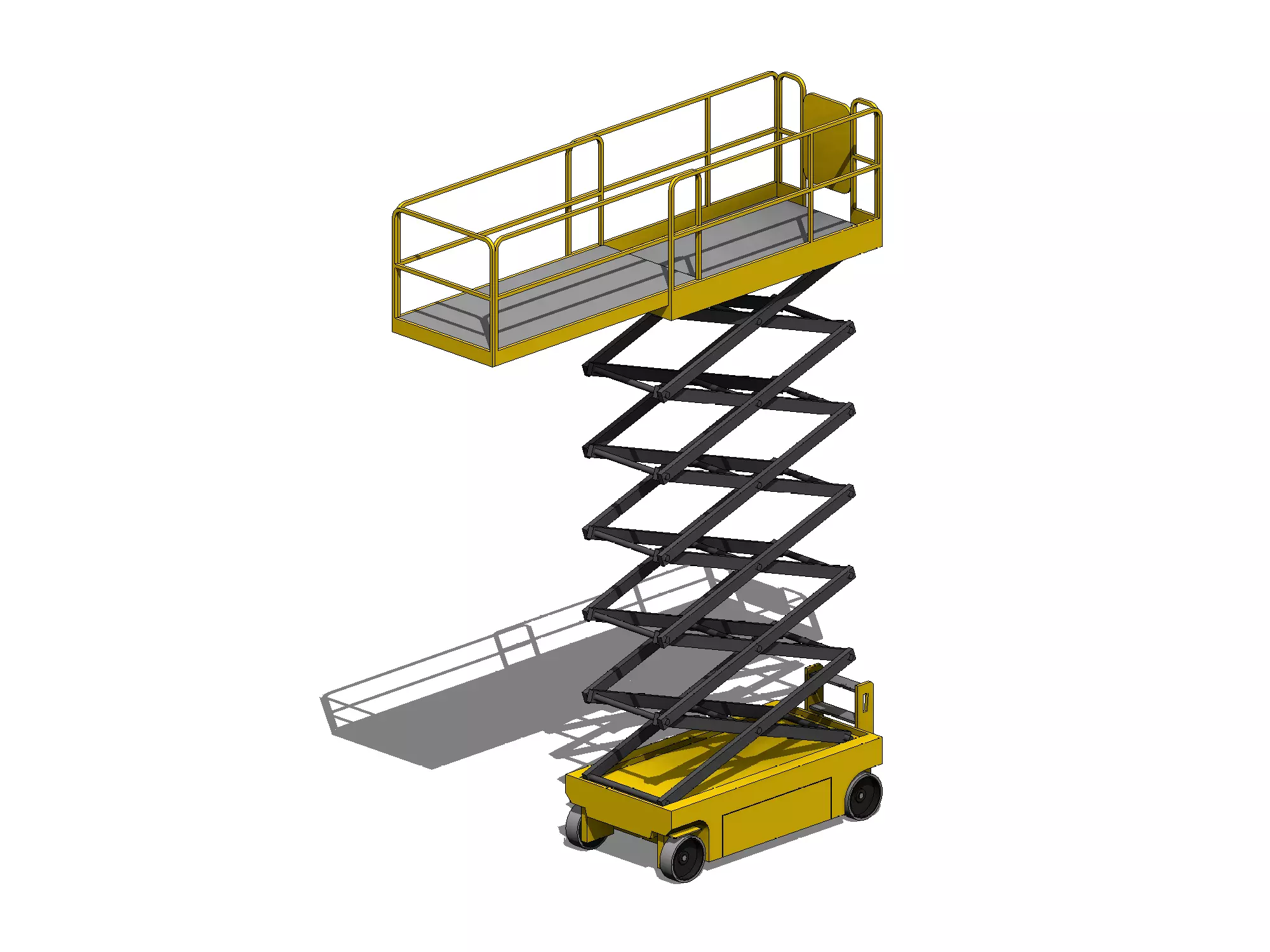 Mobile Scissor Lift Platform - Revit Family 3D model_0