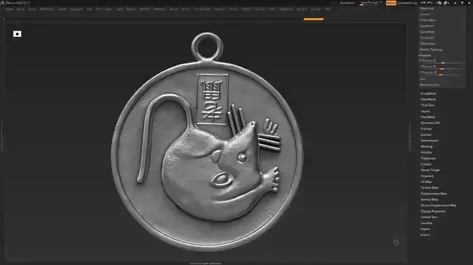 Rat Zodiac Sign 3d print model 3D print model