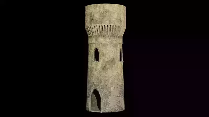 Tower 3D model PBR materials 4K Low-poly 3D model
