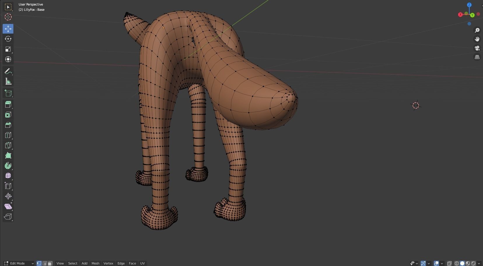 Lilly Female Fox 3D model_51