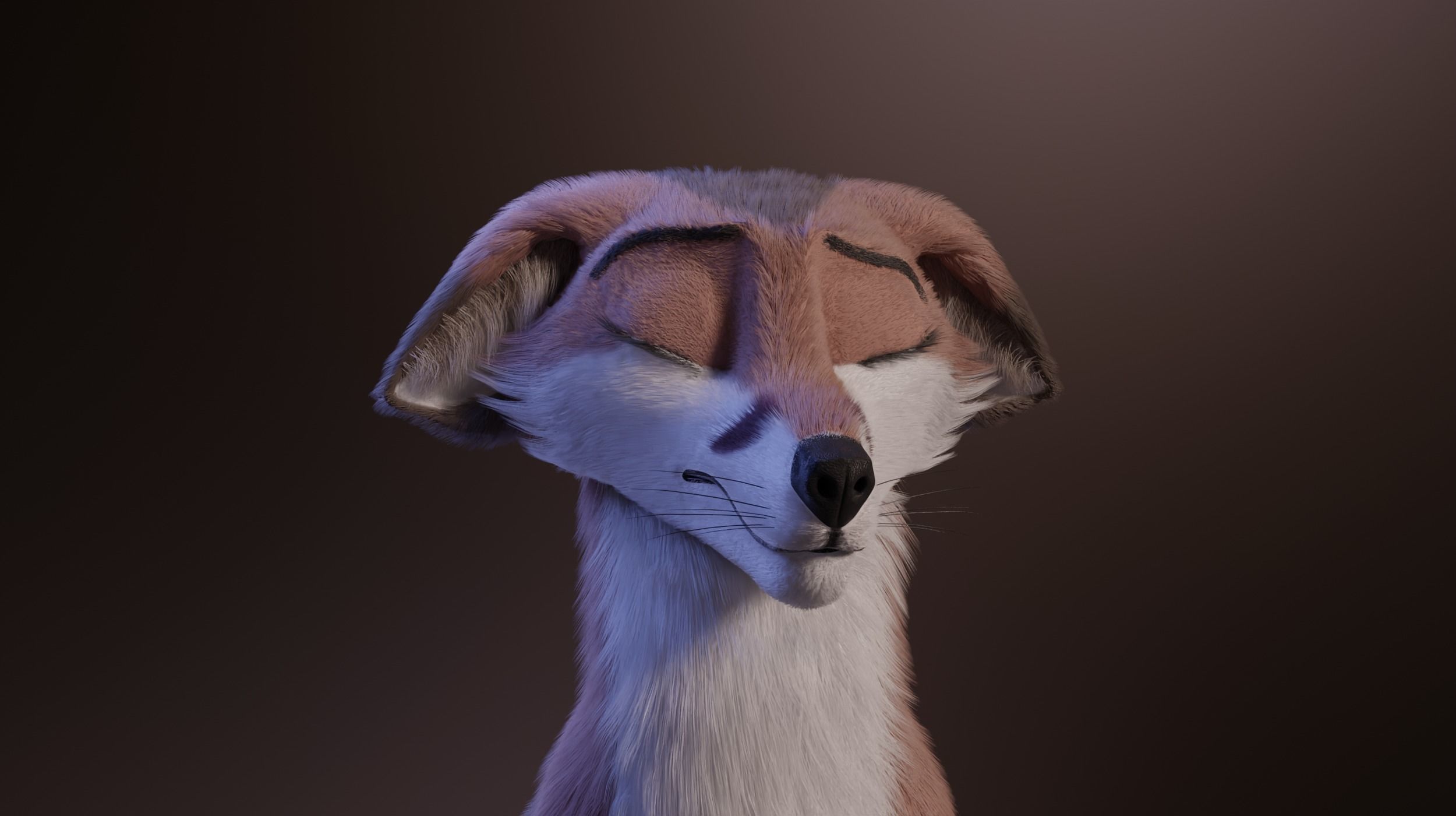 Lilly Female Fox 3D model_21
