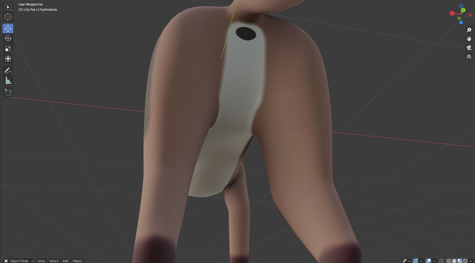 Lilly Female Fox 3D model_37