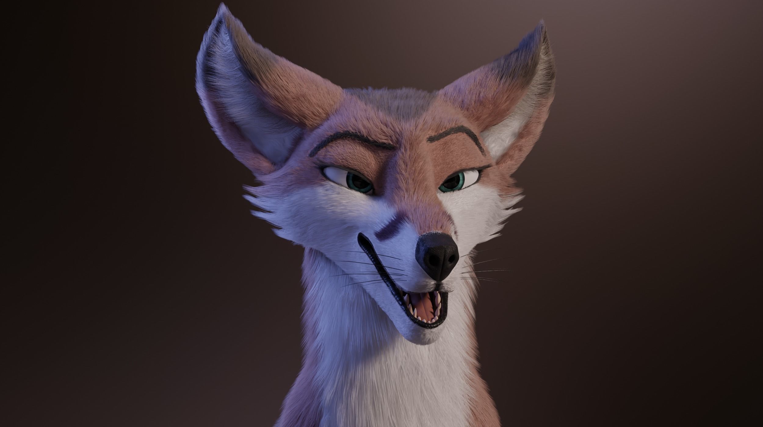 Lilly Female Fox 3D model_17