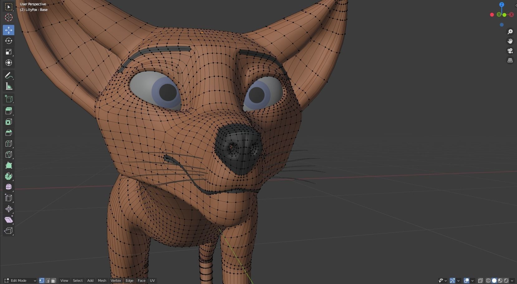 Lilly Female Fox 3D model_41