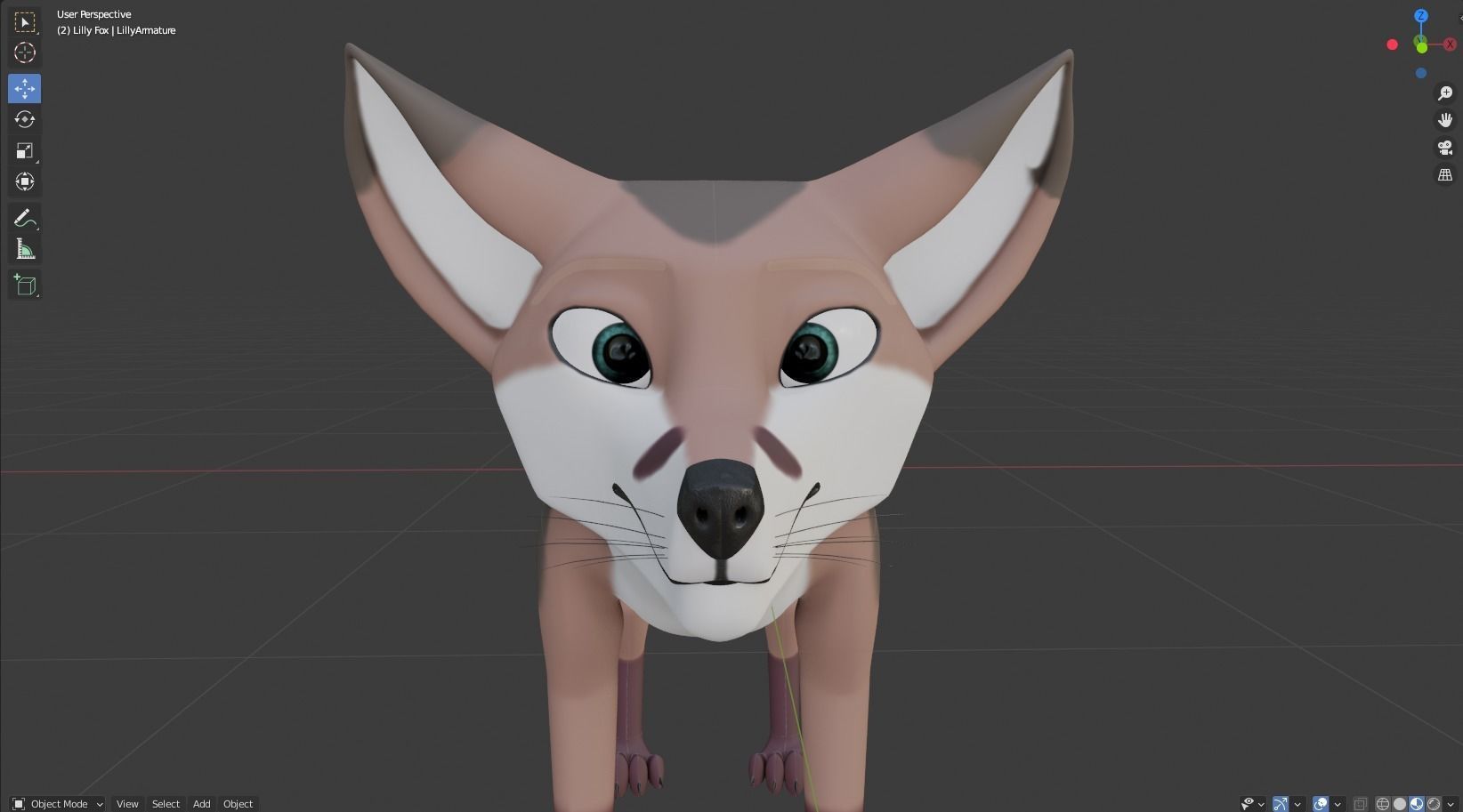 Lilly Female Fox 3D model_34